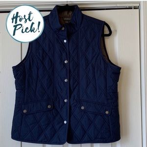 Blue Quilted Vest Eddie Bauer